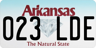 AR license plate 023LDE