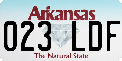 AR license plate 023LDF