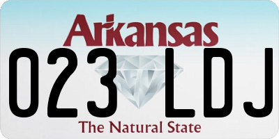 AR license plate 023LDJ