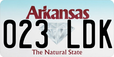 AR license plate 023LDK