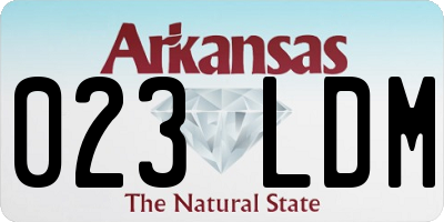 AR license plate 023LDM