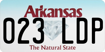 AR license plate 023LDP