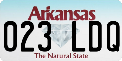 AR license plate 023LDQ