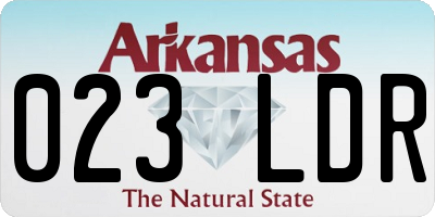 AR license plate 023LDR