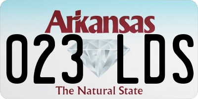 AR license plate 023LDS
