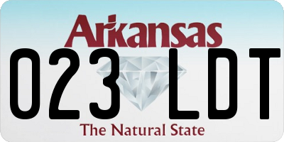 AR license plate 023LDT