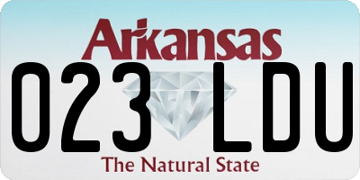 AR license plate 023LDU