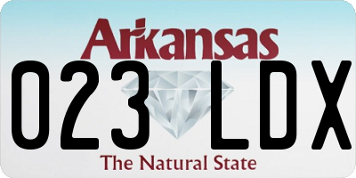 AR license plate 023LDX