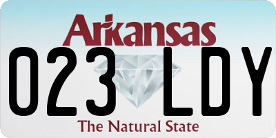 AR license plate 023LDY