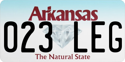 AR license plate 023LEG