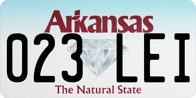 AR license plate 023LEI