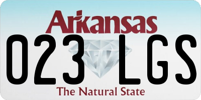 AR license plate 023LGS