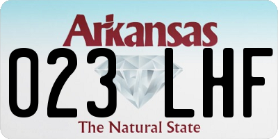 AR license plate 023LHF