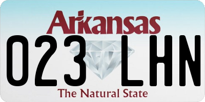 AR license plate 023LHN