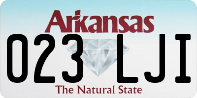 AR license plate 023LJI