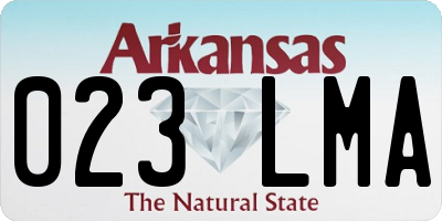 AR license plate 023LMA
