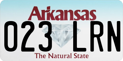 AR license plate 023LRN