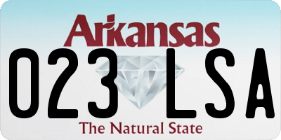 AR license plate 023LSA