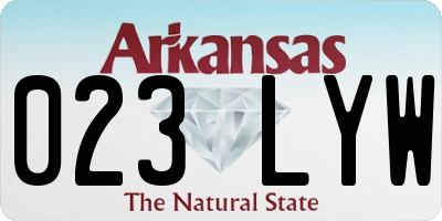 AR license plate 023LYW
