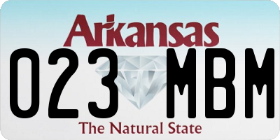 AR license plate 023MBM