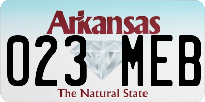 AR license plate 023MEB