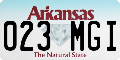AR license plate 023MGI