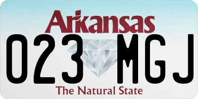 AR license plate 023MGJ