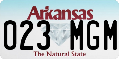 AR license plate 023MGM