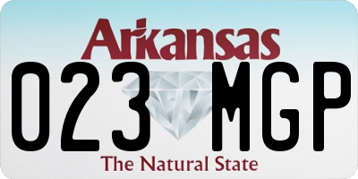 AR license plate 023MGP