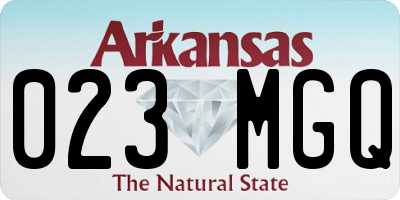 AR license plate 023MGQ