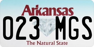 AR license plate 023MGS