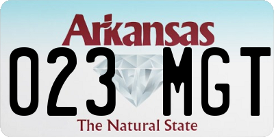 AR license plate 023MGT