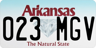 AR license plate 023MGV