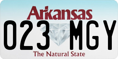 AR license plate 023MGY
