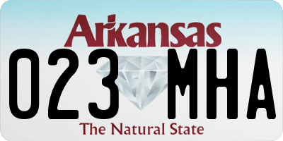 AR license plate 023MHA