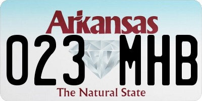 AR license plate 023MHB