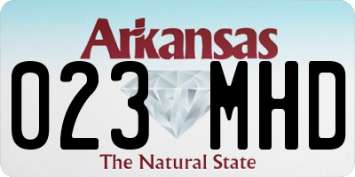 AR license plate 023MHD