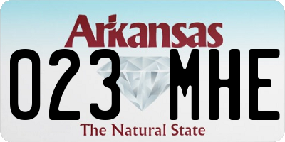 AR license plate 023MHE