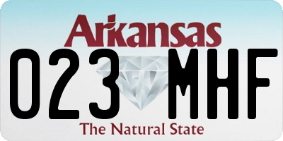 AR license plate 023MHF
