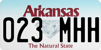 AR license plate 023MHH