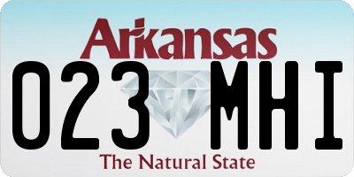 AR license plate 023MHI