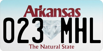 AR license plate 023MHL