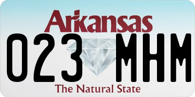 AR license plate 023MHM