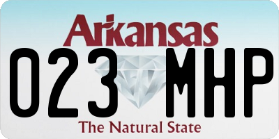 AR license plate 023MHP