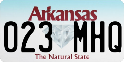 AR license plate 023MHQ