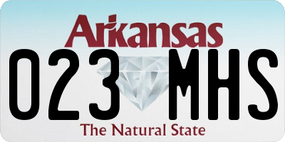 AR license plate 023MHS
