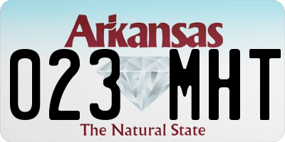 AR license plate 023MHT