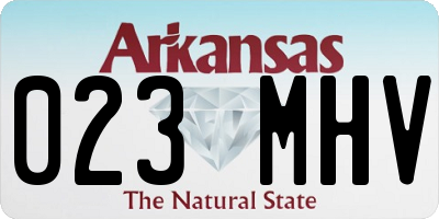 AR license plate 023MHV