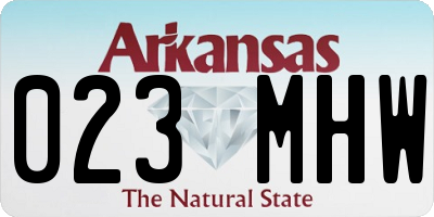 AR license plate 023MHW