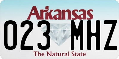 AR license plate 023MHZ